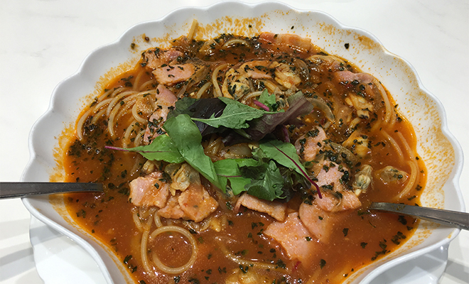 仙台駅で最後の一滴まで味わうスープスパゲッティ トライアングル せんだいマチプラ