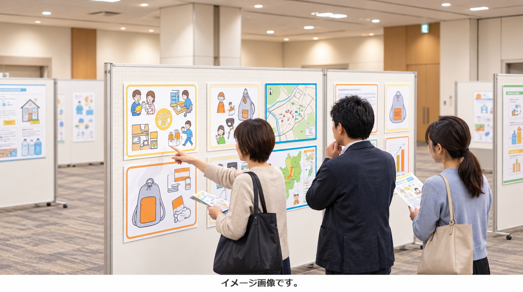 多彩な講演や防災PR隊のお披露目、関係機関のパネル展示も
